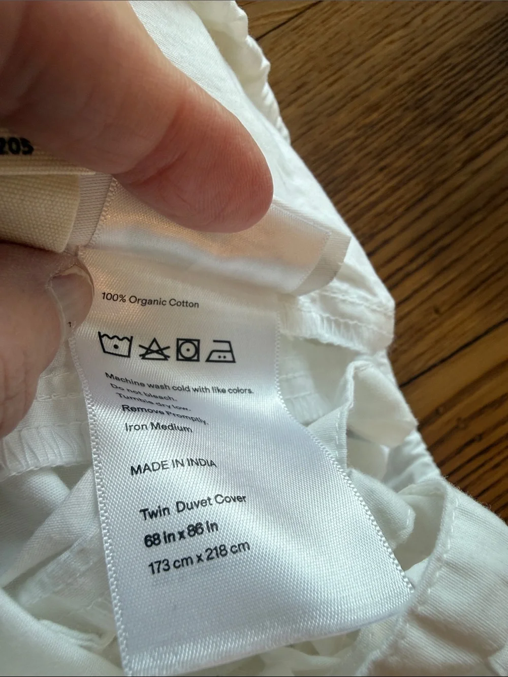 Quince 100% Organic Cotton Duvet Cover Set - Twin - White w/ Dust Bag